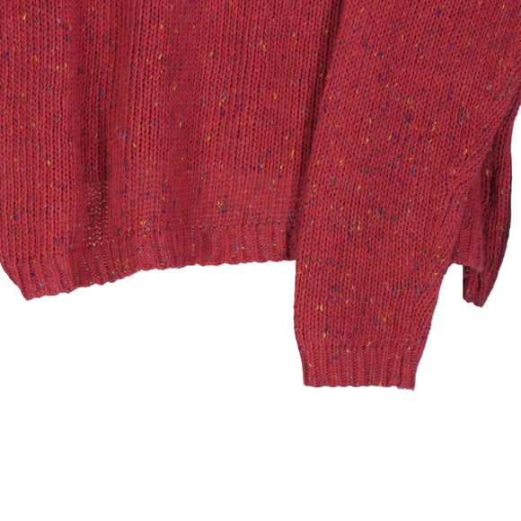 Flamingo Rose Pink Sweater Womens Medium Wool Blend Lightweight Knit Crewneck - Picture 4 of 9